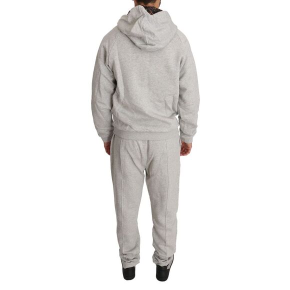 Billionaire Italian Couture Grey ZipUp Hoodie and Joggers Tracksuit Men Gray - Picture 5 of 6